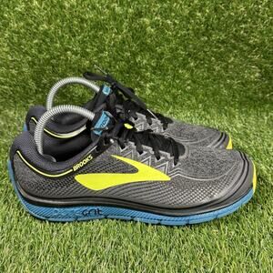 Brooks PureGrit 6 Shoes Mens 7.5 Black Blue Green Trail Jogging Hiking Trainer